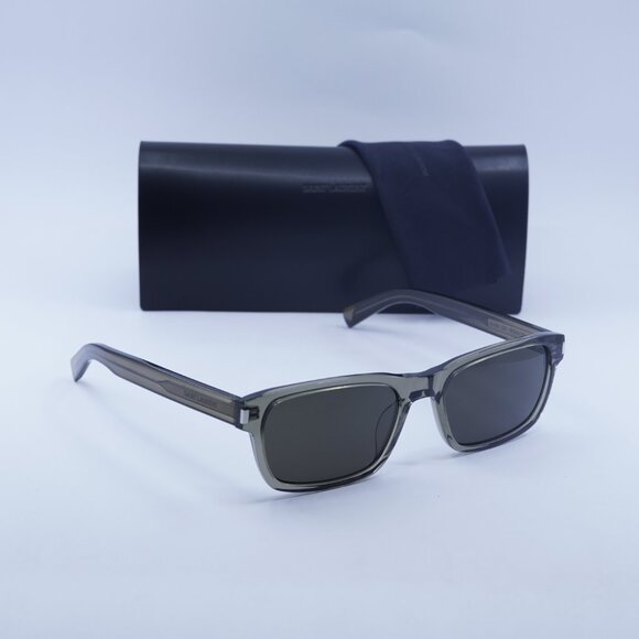 Saint Laurent SL662 003 Rectangle Sunglasses - Brown\Grey - Picture 4 of 9